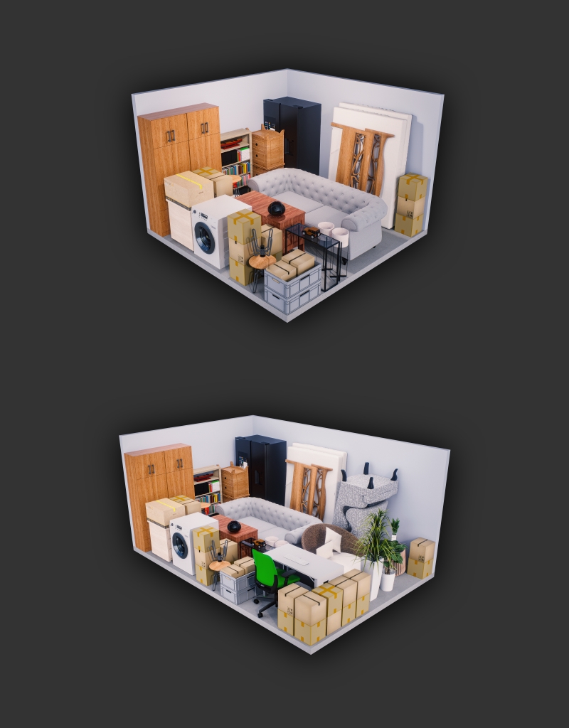 Medium 10x10 and 10x15 Units Example Image